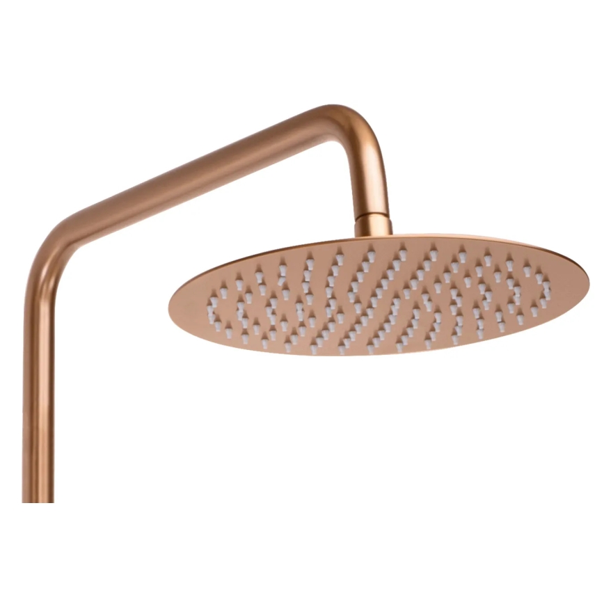 REA-P8807 - Ensemble de douche LUNGO avec mitigeur thermostatique, finition cuivre brossé