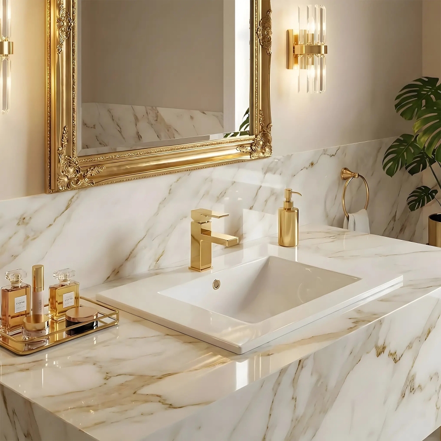 REA-U0040 - Lavabo encastré DAFNE 46,5x76 cm céramique/blanc brillant