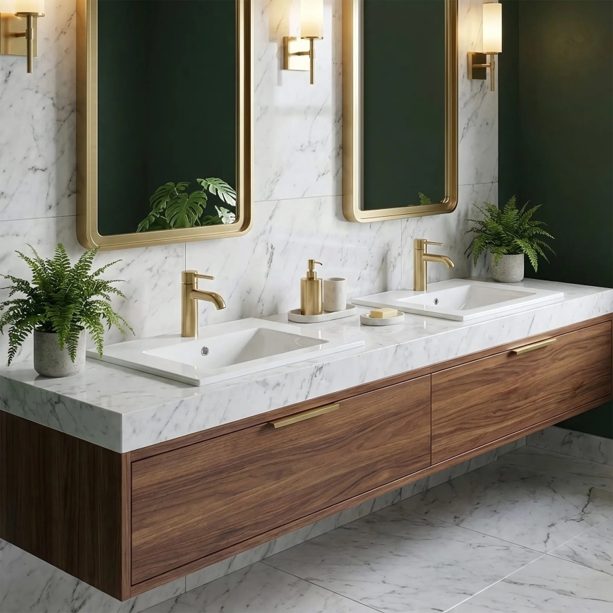 REA-U0190 - Lavabo encastré DAFNE 46,5x72 cm céramique/blanc brillant