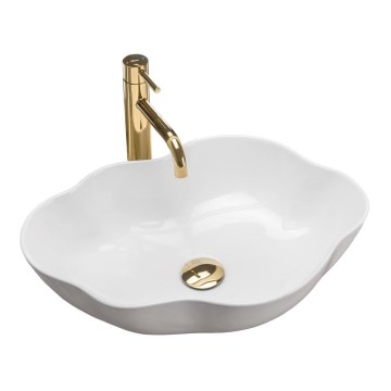 REA-U0265 - Vasque à poser PEARL 38x50,5 cm céramique/blanc brillant