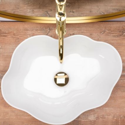 REA-U0265 - Vasque à poser PEARL 38x50,5 cm céramique/blanc brillant