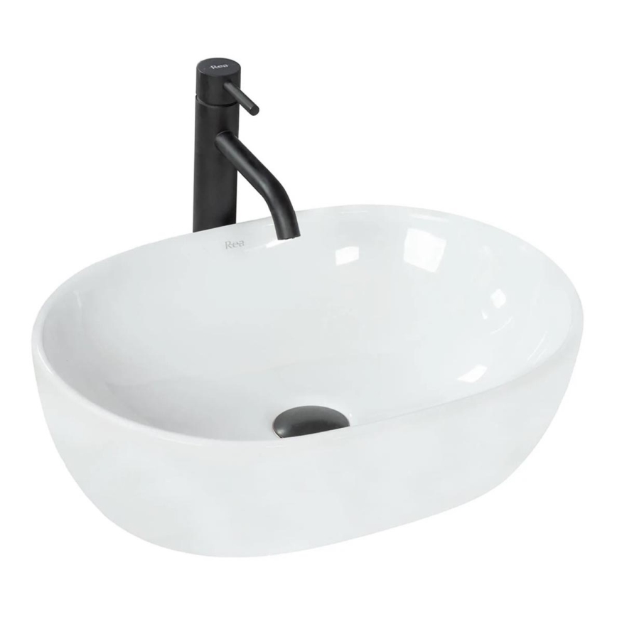 REA-U0416 - Vasque à poser AMELIA 34,5x48 cm céramique/blanc brillant