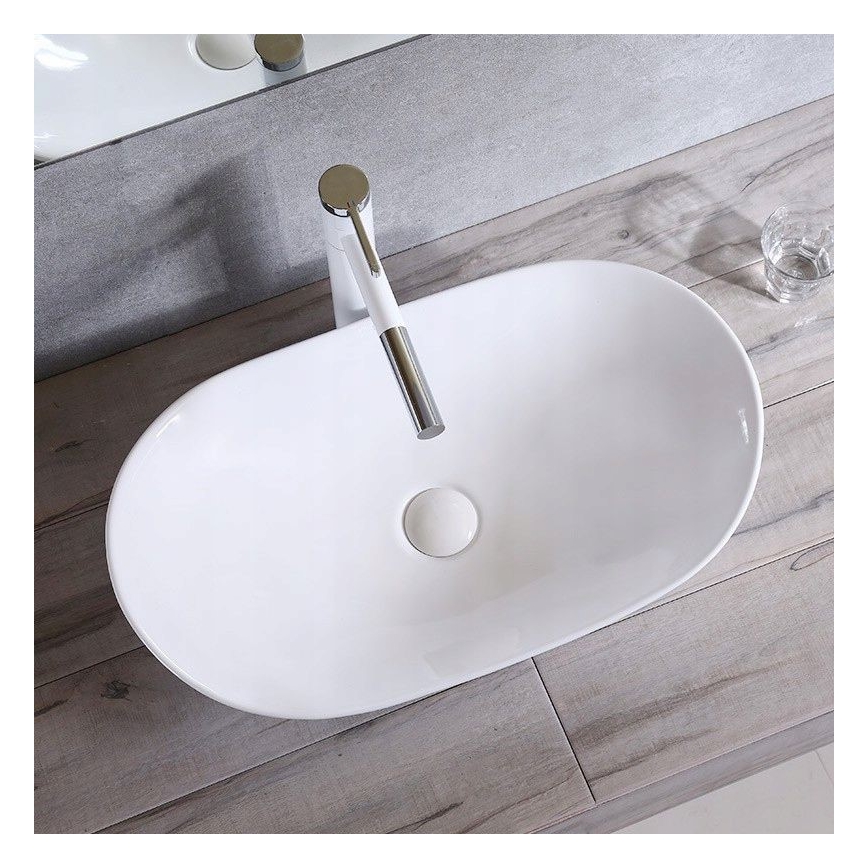 REA-U0441 - Vasque à poser ROYAL 35,5x61,5 cm céramique/blanc brillant