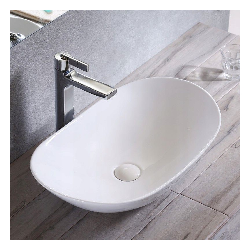 REA-U0441 - Vasque à poser ROYAL 35,5x61,5 cm céramique/blanc brillant