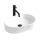 REA-U0603 - Lavabo à poser sur plan VANDA 31x49 cm céramique/blanc brillant