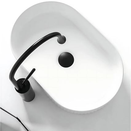 REA-U0603 - Lavabo à poser sur plan VANDA 31x49 cm céramique/blanc brillant