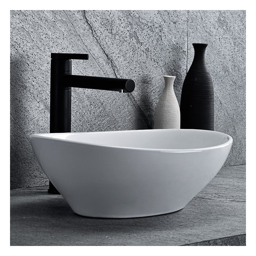 REA-U0623 - Vasque à poser SOFIA MINI 27 x 34 cm céramique/blanc brillant