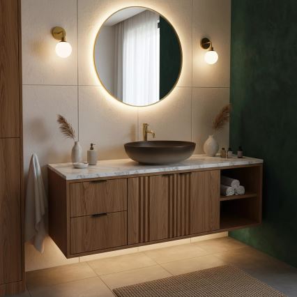 REA-U0627 - Lavabo à poser CAROLA 39x51,5 cm céramique/marron