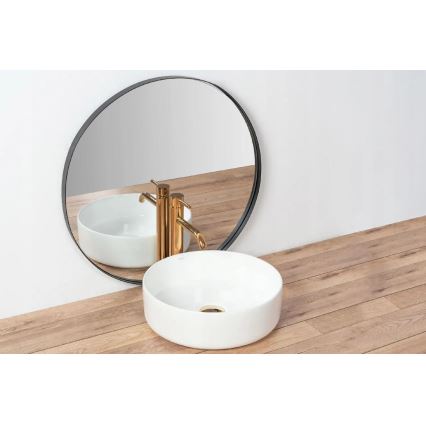 REA-U18918 - Vasque à poser SAMI Ø 36 cm céramique/blanc brillant