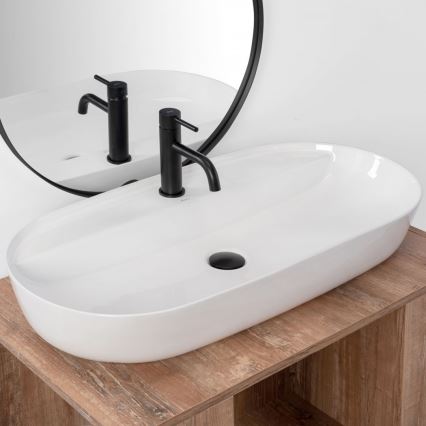 REA-U2541 - Lavabo à poser AURA 41x81 cm céramique/blanc brillant