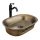 REA-U3305 -  Lavabo à poser WILMA RUSTIC 38x55 cm céramique/cuivré