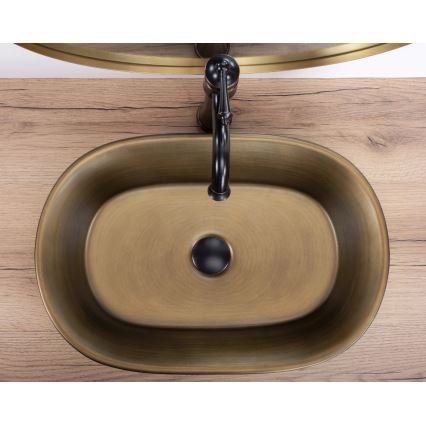 REA-U3305 -  Lavabo à poser WILMA RUSTIC 38x55 cm céramique/cuivré