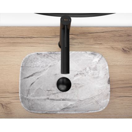 REA-U3321 - Lavabo à poser BELINDA MINI 25x36 cm céramique/gris/effet pierre