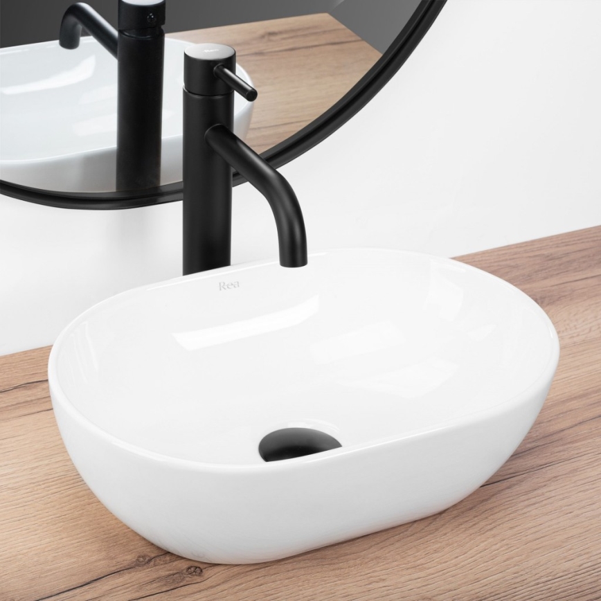 REA-U3322 - Vasque à poser AMELIA MINI 26x38 cm céramique/blanc brillant