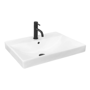 REA-U3326 - Lavabo encastré MANDY 46x60 cm céramique/blanc brillant
