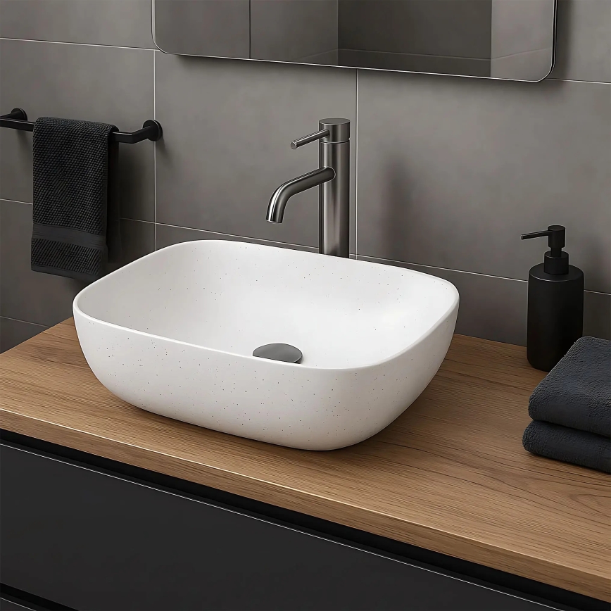 REA-U4001 - Lavabo à poser BELINDA 33,5x46,5 cm céramique/blanc mat