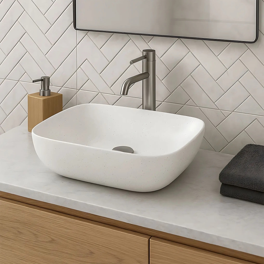 REA-U4001 - Lavabo à poser BELINDA 33,5x46,5 cm céramique/blanc mat