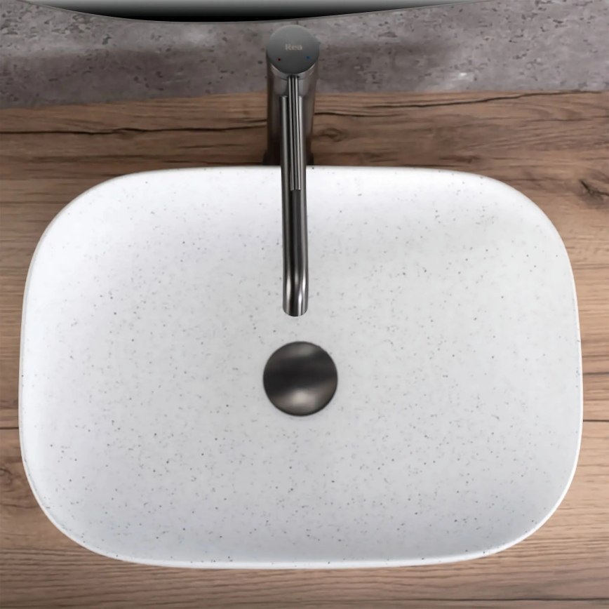 REA-U4001 - Lavabo à poser BELINDA 33,5x46,5 cm céramique/blanc mat