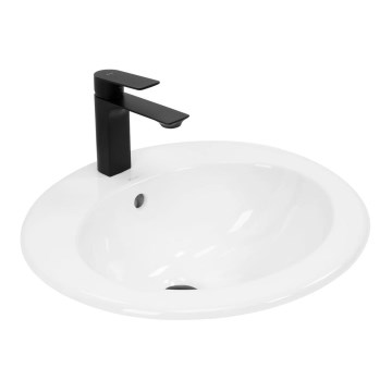 REA-U4122 - Lavabo encastré DALIA 46x51,5 cm céramique/blanc brillant