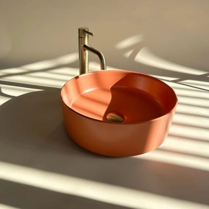 REA-U4566 - Vasque à poser SAMI Ø 37 cm céramique/orange mat