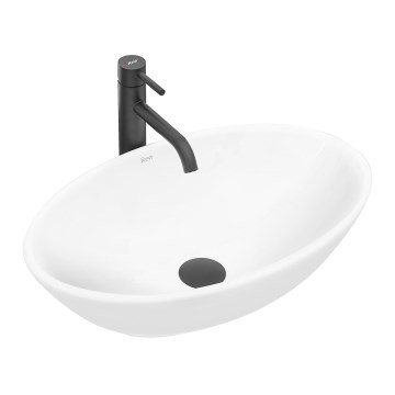 REA-U4603 - Vasque à poser PAMELA 33x53 cm, céramique / blanc brillant