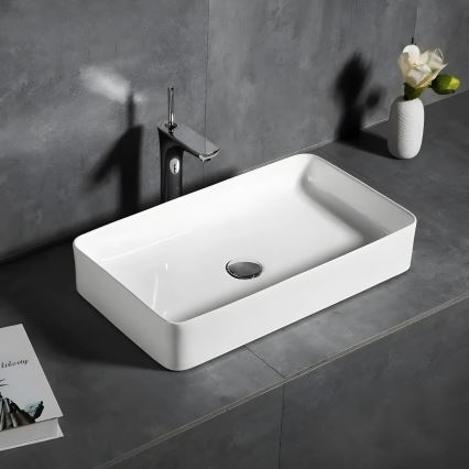REA-U4800 - Lavabo à poser DENIS 35x61,5 cm céramique/blanc brillant