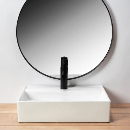 REA-U5000 - Vasque à poser VALERIA 35,5x50,5 cm en céramique, blanc brillant