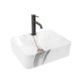 REA-U5052 - Lavabo à poser KELLY 38x49 cm céramique/blanc/décor marbre