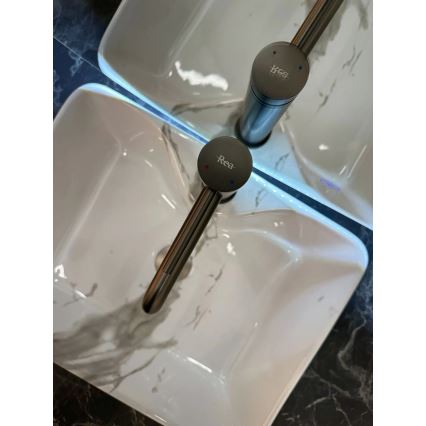 REA-U5052 - Lavabo à poser KELLY 38x49 cm céramique/blanc/décor marbre