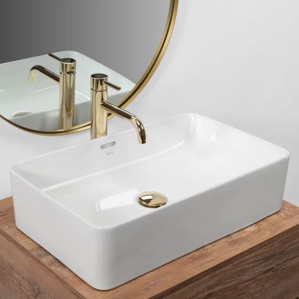 REA-U5055 - Lavabo à poser BERTA 35,5x56 cm céramique/blanc brillant