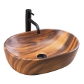 REA-U5060 - Vasque à poser AMELIA 34,5 x 48 cm céramique/décor bois