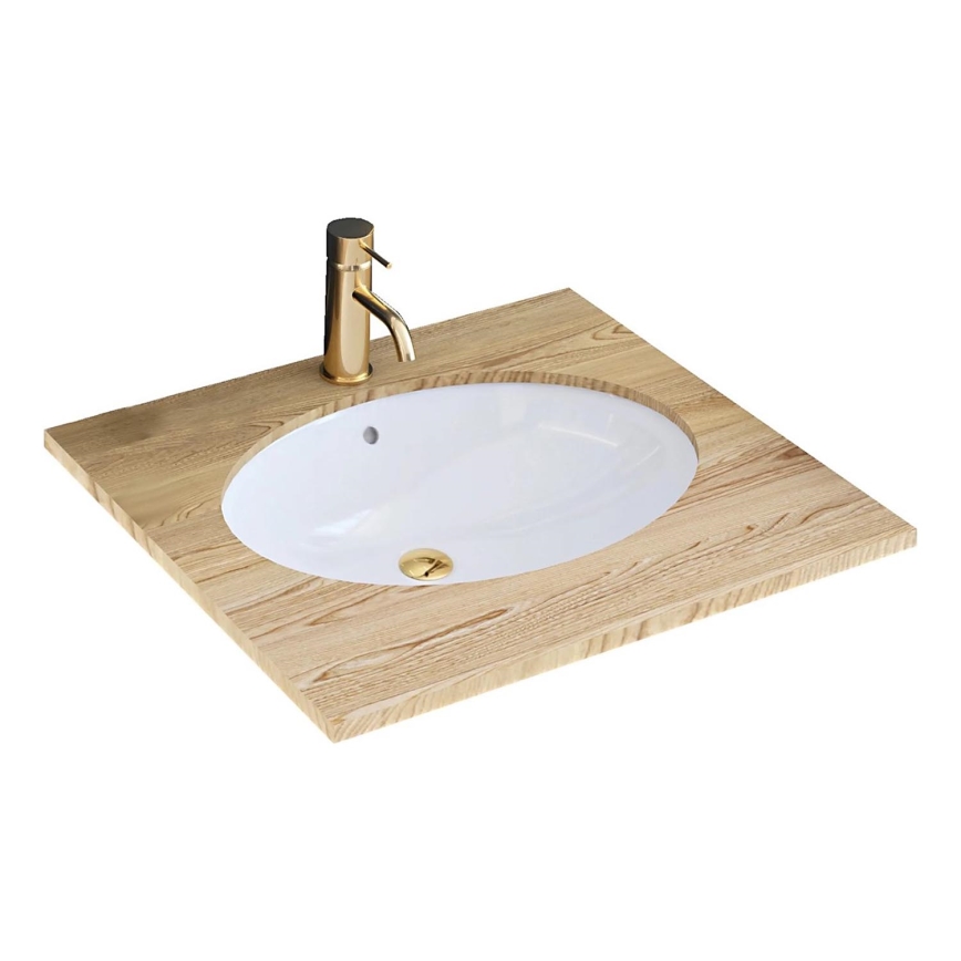 REA-U6330 - Lavabo encastré NEL 39 x 47,5 cm céramique/blanc brillant