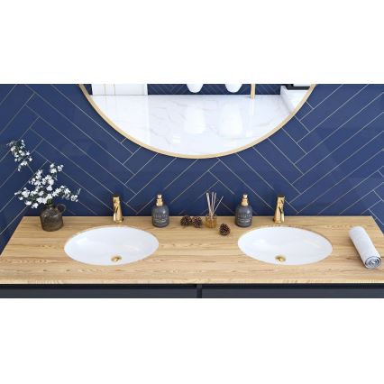 REA-U6330 - Lavabo encastré NEL 39 x 47,5 cm céramique/blanc brillant