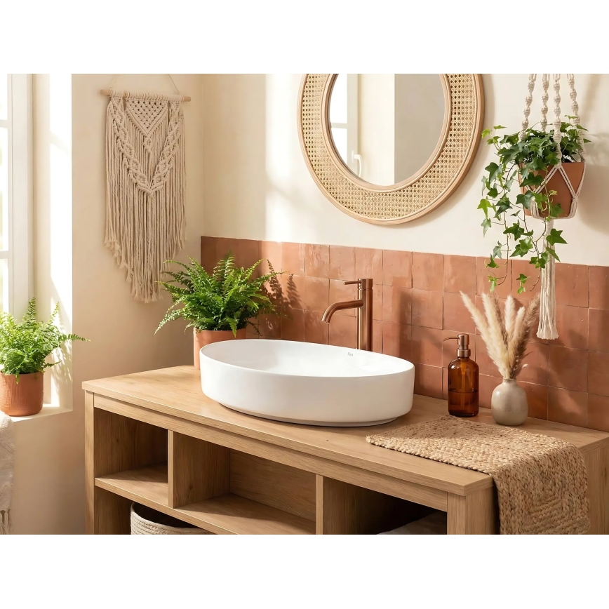 REA-U6371 - Lavabo à poser JOANA 40,5x65,5 cm céramique/blanc brillant