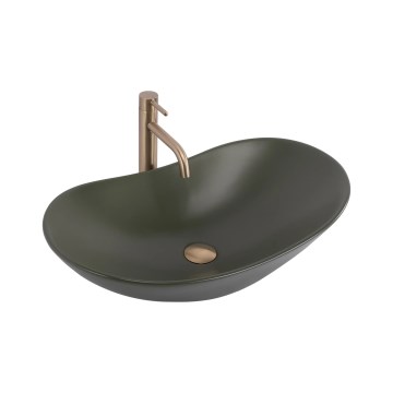 REA-U6372 - Lavabo à poser ROYAL 35,5x61,5 cm céramique/vert olive