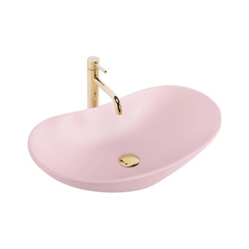 REA-U6374 - Vasque à poser ROYAL 35,5x61,5 cm en céramique, rose mat