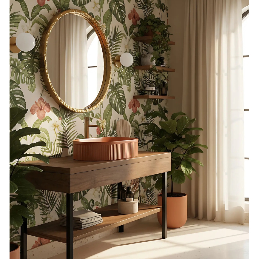 REA-U6377 - Lavabo à poser VANDA 31x49 cm céramique/orange