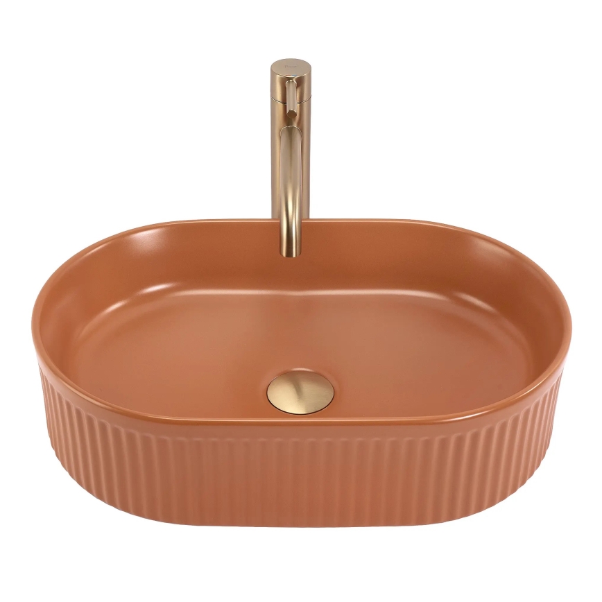 REA-U6377 - Lavabo à poser VANDA 31x49 cm céramique/orange