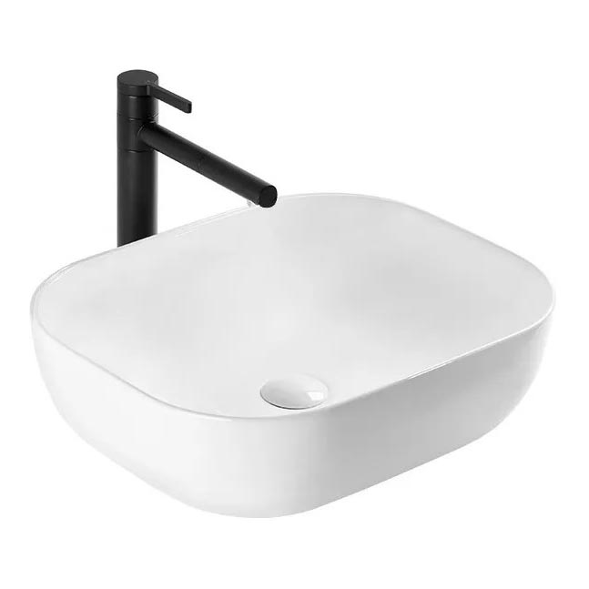 REA-U6521 - Lavabo à poser BELINDA SLIM 33 x 46,5 cm céramique / blanc brillant