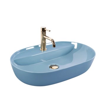REA-U6618 - Vasque à poser AURA 41x61 cm céramique/bleu brillant