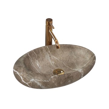 REA-U6650 - Vasque à poser ROXY 31x49 cm céramique/gris/décor marbre