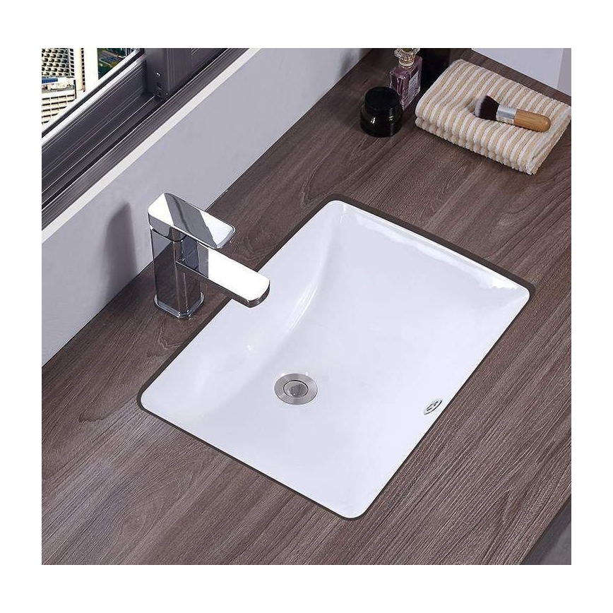 REA-U6653 - Lavabo encastré ADELA 33x46 cm céramique/blanc brillant
