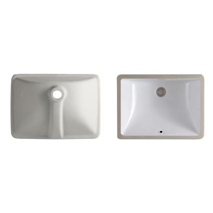 REA-U6653 - Lavabo encastré ADELA 33x46 cm céramique/blanc brillant