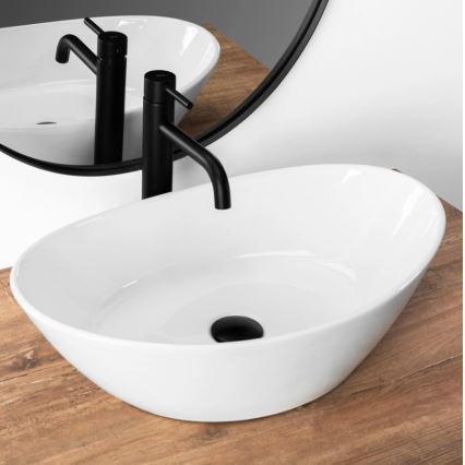 REA-U6801 - Lavabo à poser KATE 33,5x55,5 cm céramique/blanc brillant