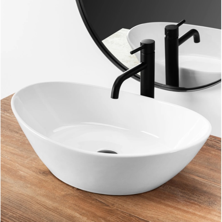 REA-U6801 - Lavabo à poser KATE 33,5x55,5 cm céramique/blanc brillant