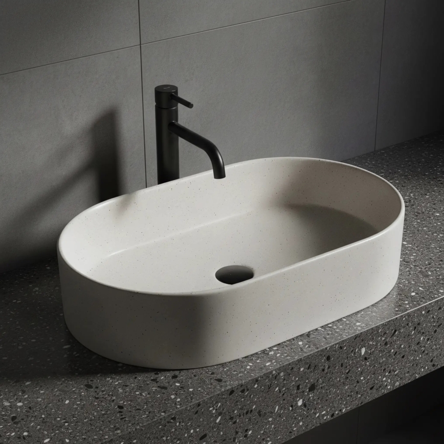 REA-U7341 - Vasque à poser NADIA 38,5x61 cm céramique/crème