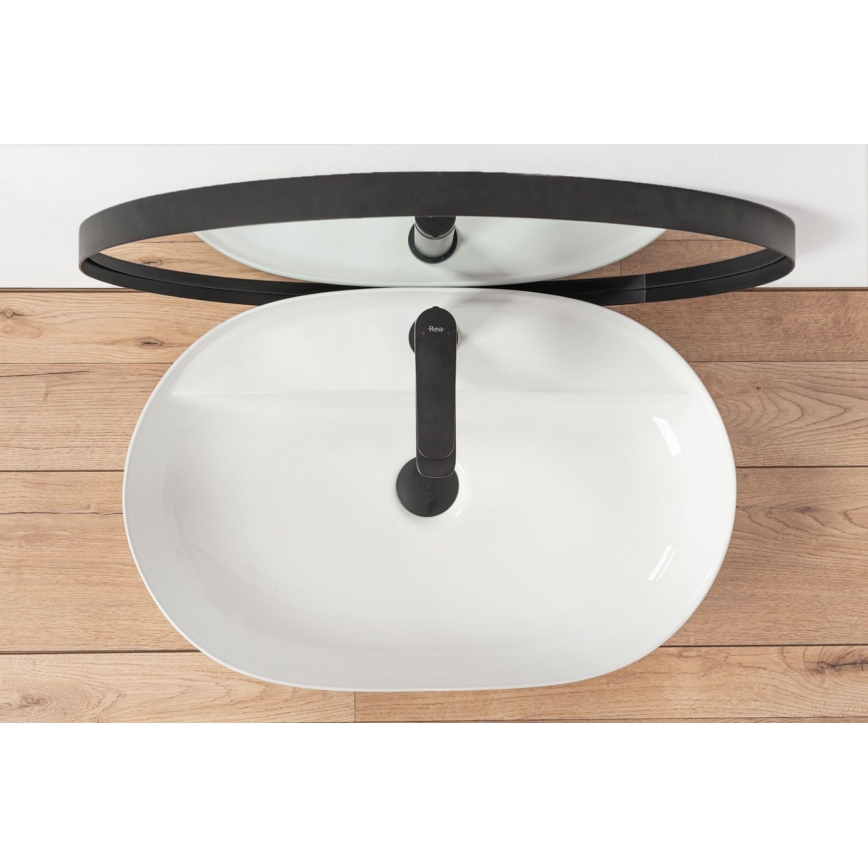 REA-U7900 - Lavabo à poser AURA 40,5x60,5 cm céramique/blanc brillant