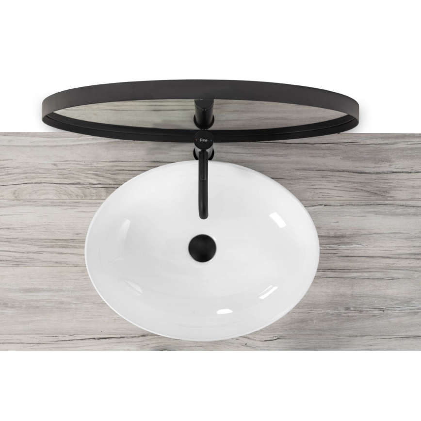 REA-U8198 - Vasque à poser CAROLA SLIM 39x51,5 cm céramique/blanc brillant
