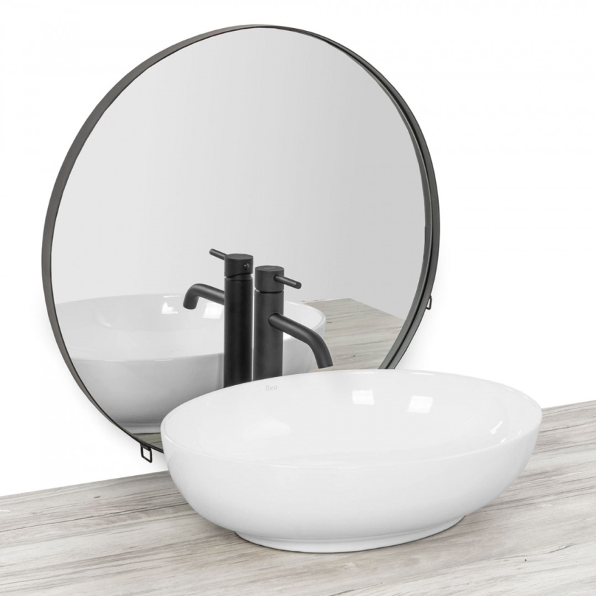 REA-U8198 - Vasque à poser CAROLA SLIM 39x51,5 cm céramique/blanc brillant