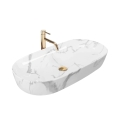 REA-U8403 - Lavabo à poser CLEO 41x81 cm céramique/décor marbre